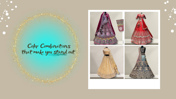 Vibrant unique lehenga color combinations showcasing various styles for standout fashion moments
