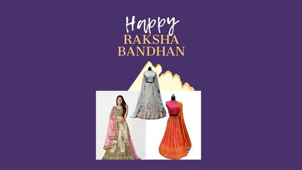 Stunning Rakhi celebration outfits featuring traditional gowns and vibrant colors for festive occasions