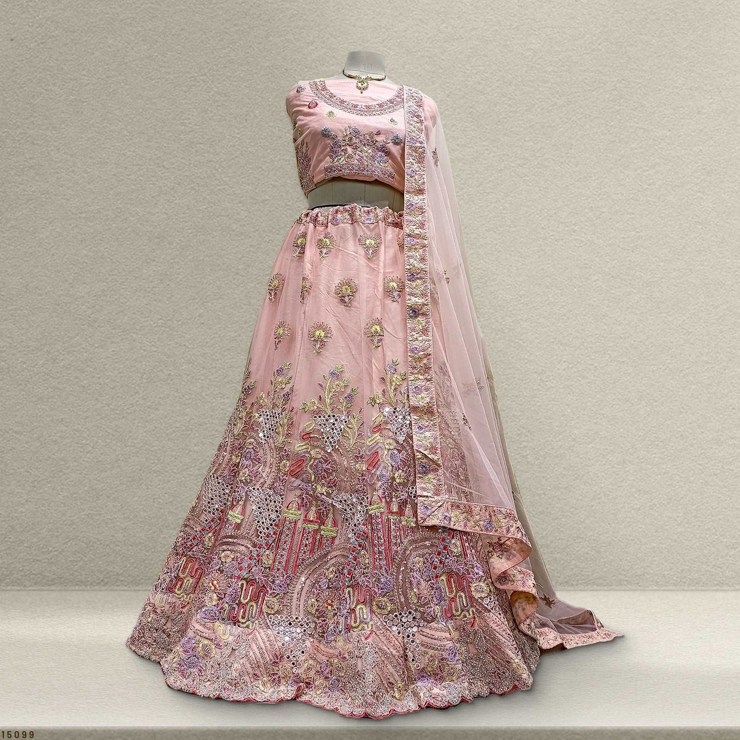 Cherry Blossom - New Partywear Lehenga Design JMS Studio {{ Royal Red Bridal Lehenga}}