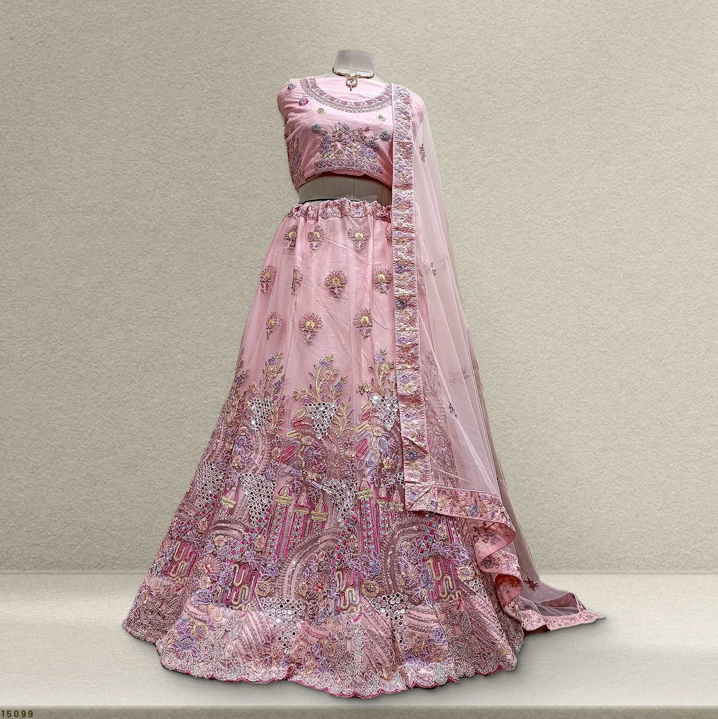 Cherry Blossom - New Partywear Lehenga Design JMS Studio {{ Royal Red Bridal Lehenga}}