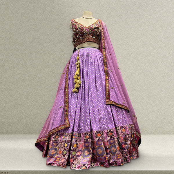 Gulaal - Ready-to-Wear Multi Color Silk Lehenga Choli JMS Studio {{ Royal Red Bridal Lehenga}}