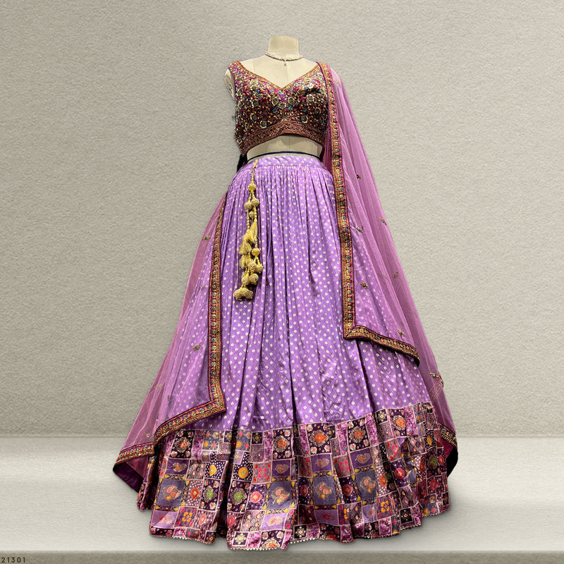 Gulaal - Ready-to-Wear Multi Color Silk Lehenga Choli JMS Studio {{ Royal Red Bridal Lehenga}}