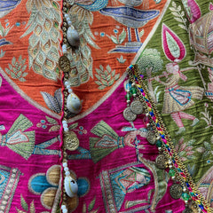 Shringaar: Multicolor Carnival Lehenga with Ready-To-Wear Blouse