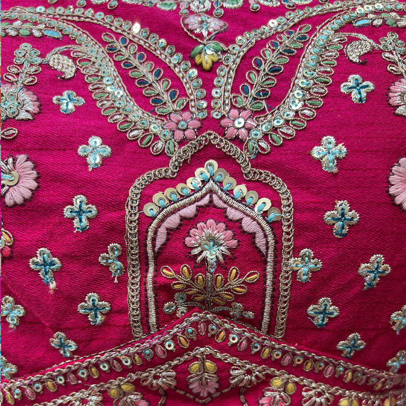 Shringaar: Multicolor Carnival Lehenga with Ready-To-Wear Blouse