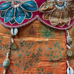 Shringaar: Multicolor Carnival Lehenga with Ready-To-Wear Blouse