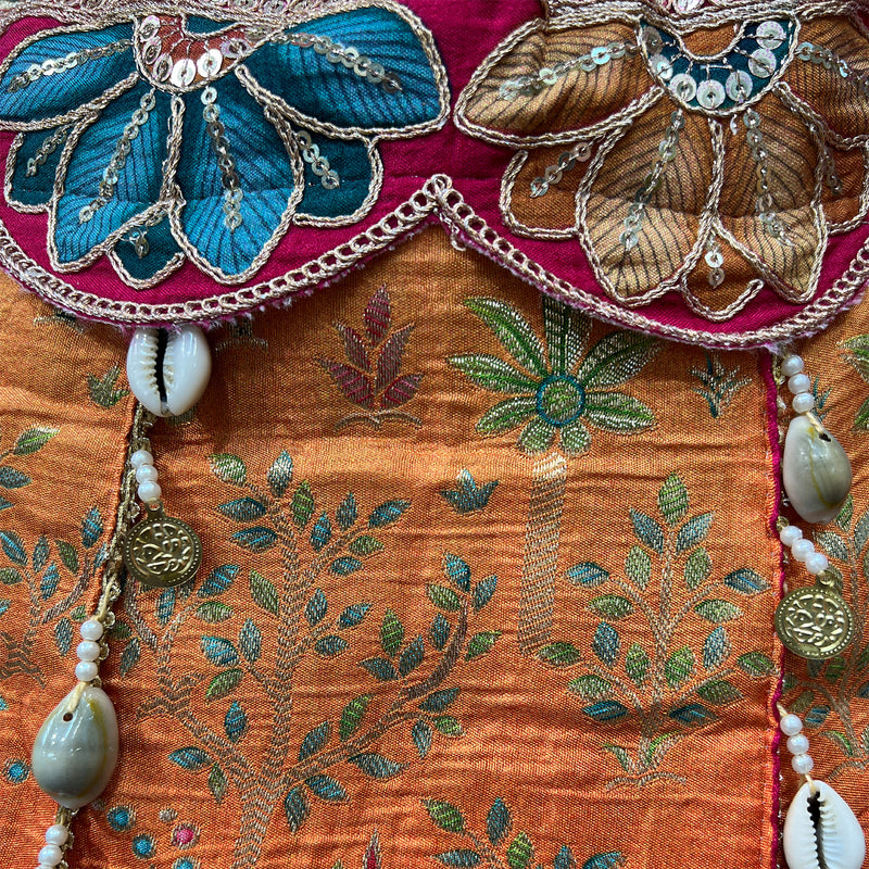 Shringaar: Multicolor Carnival Lehenga with Ready-To-Wear Blouse