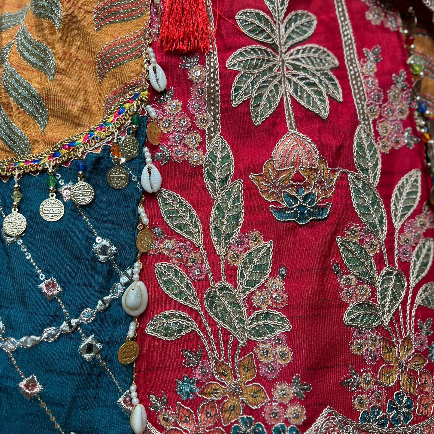 Shringaar: Kodi Handwork Carnival Lehenga with Ready-To-Wear Blouse