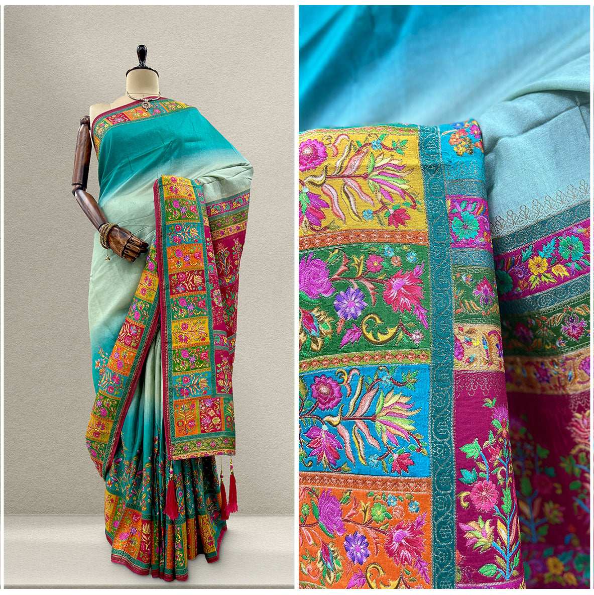 JMS_Studio Position Print Viscose Silk Saree Collection