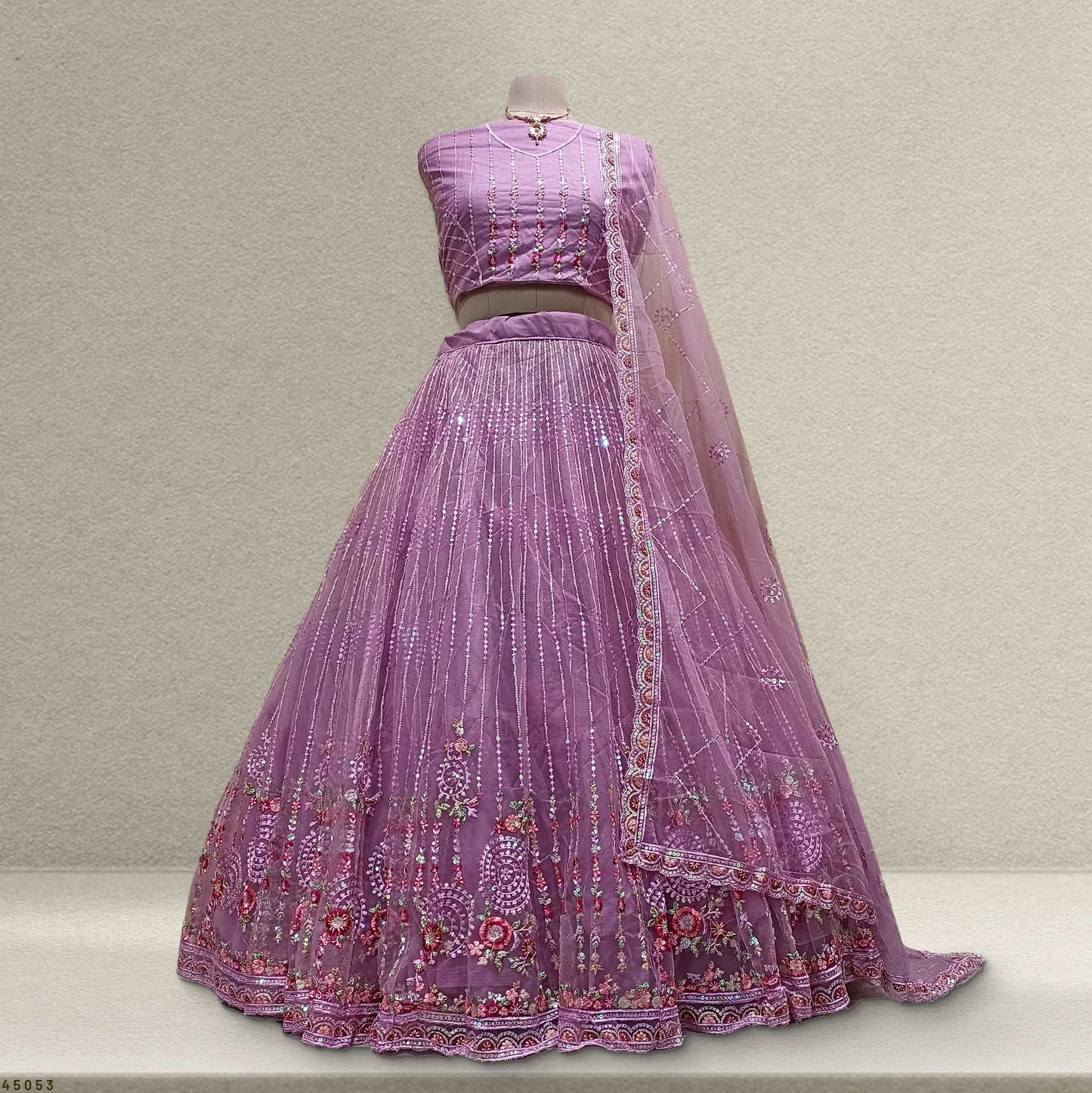 Butterfly - Lightweight Big Flared Pink Sider Lehenga JMS Studio {{ Royal Red Bridal Lehenga}}