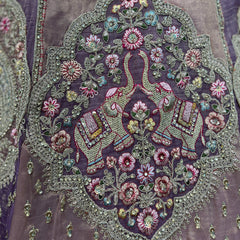 Damsel - Double Dupatta Tissue Silk Multi Color Festival Carnival Lehenga