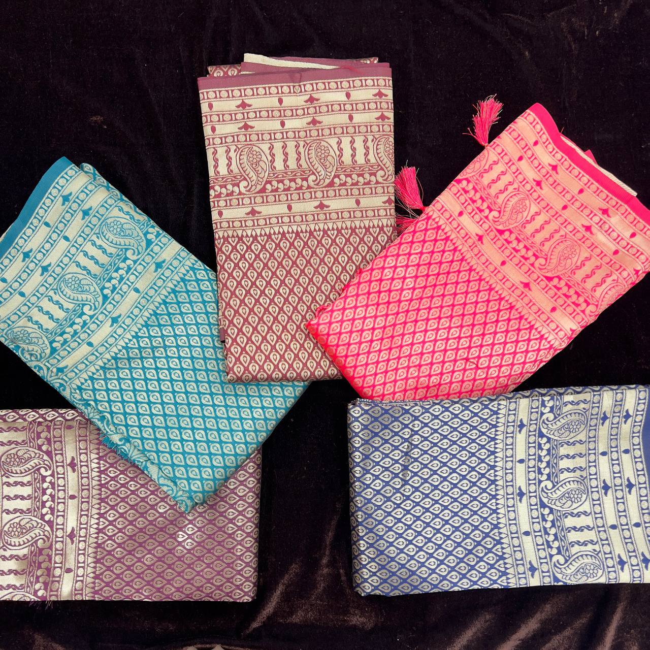 JMS_Studio Art Silk Banarsi Saree with Golden Weaves - JMS Studio