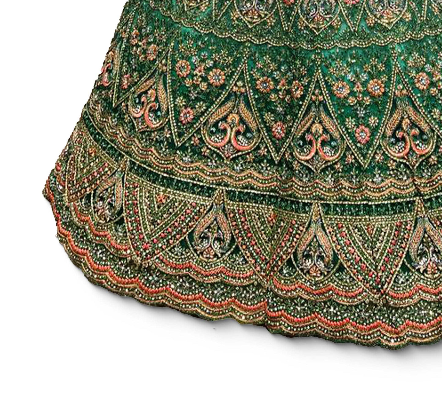 Padmini - Meenakari work Net Partywear Lehenga Choli JMS Studio {{ Royal Red Bridal Lehenga}}