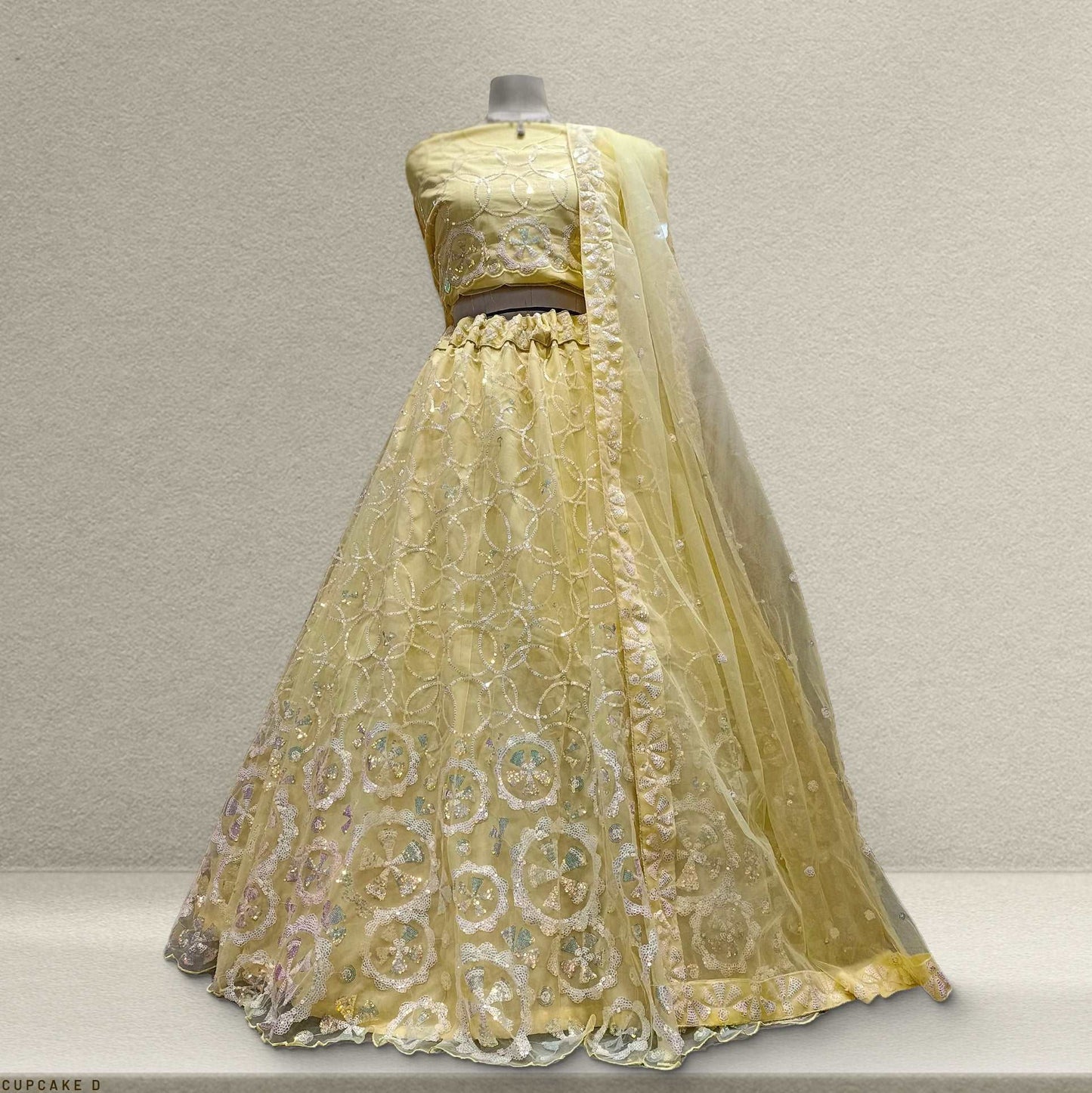 Jodha - Sequins Partywear Pastel Sider Lehenga JMS Studio {{ Royal Red Bridal Lehenga}}