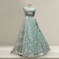 Aisha - Jimmy Choo Handwork Partywear Lehenga JMS Studio {{ Royal Red Bridal Lehenga}}