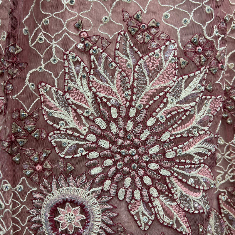 Cherry Blossom - Pink Reception Engagement Lehenga With Designer Blouse