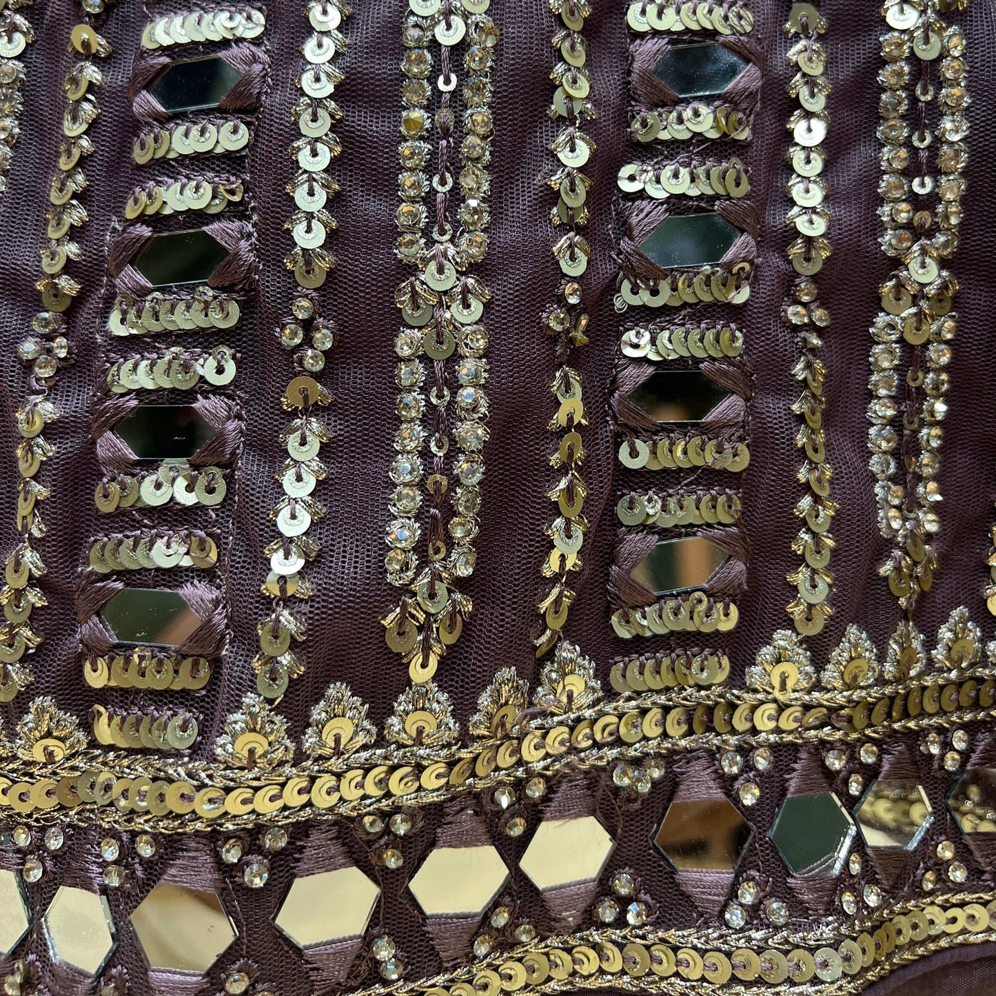 Jazzagals - Mirror Handwork Designer Lehenga for Reception for Bride