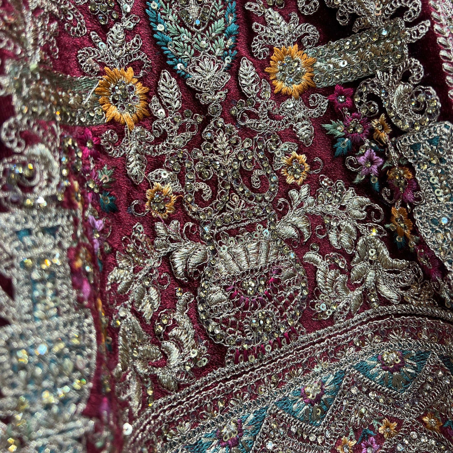 Rajgharana - The Velvet Maroon Royal Rajwadi Bridal Lehenga
