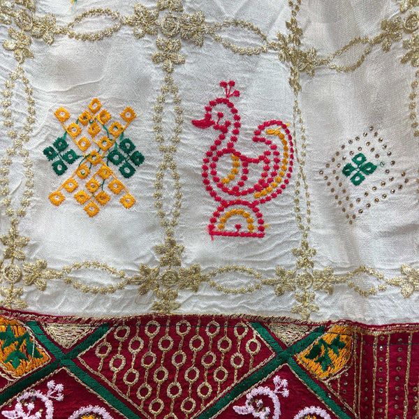 Aisha - Gharchola Pattern Embroidered Georgette Lehenga Set