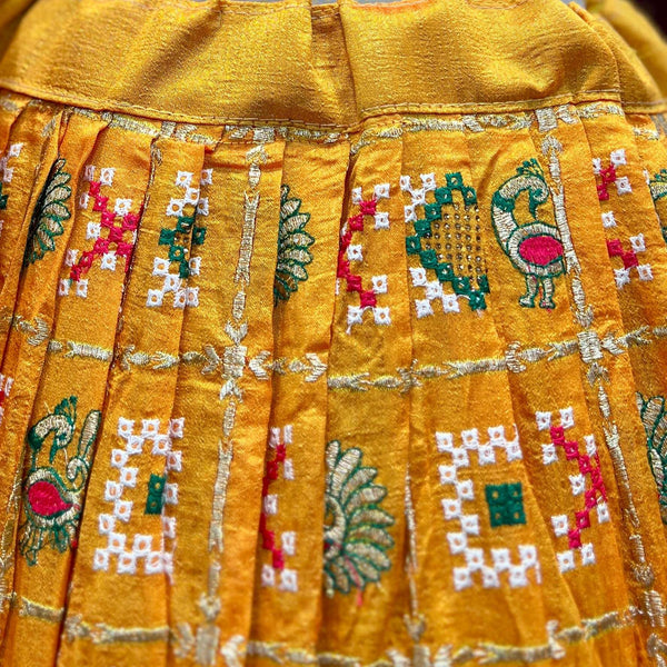 Aisha - Gharchola Pattern Embroidered Georgette Lehenga Set