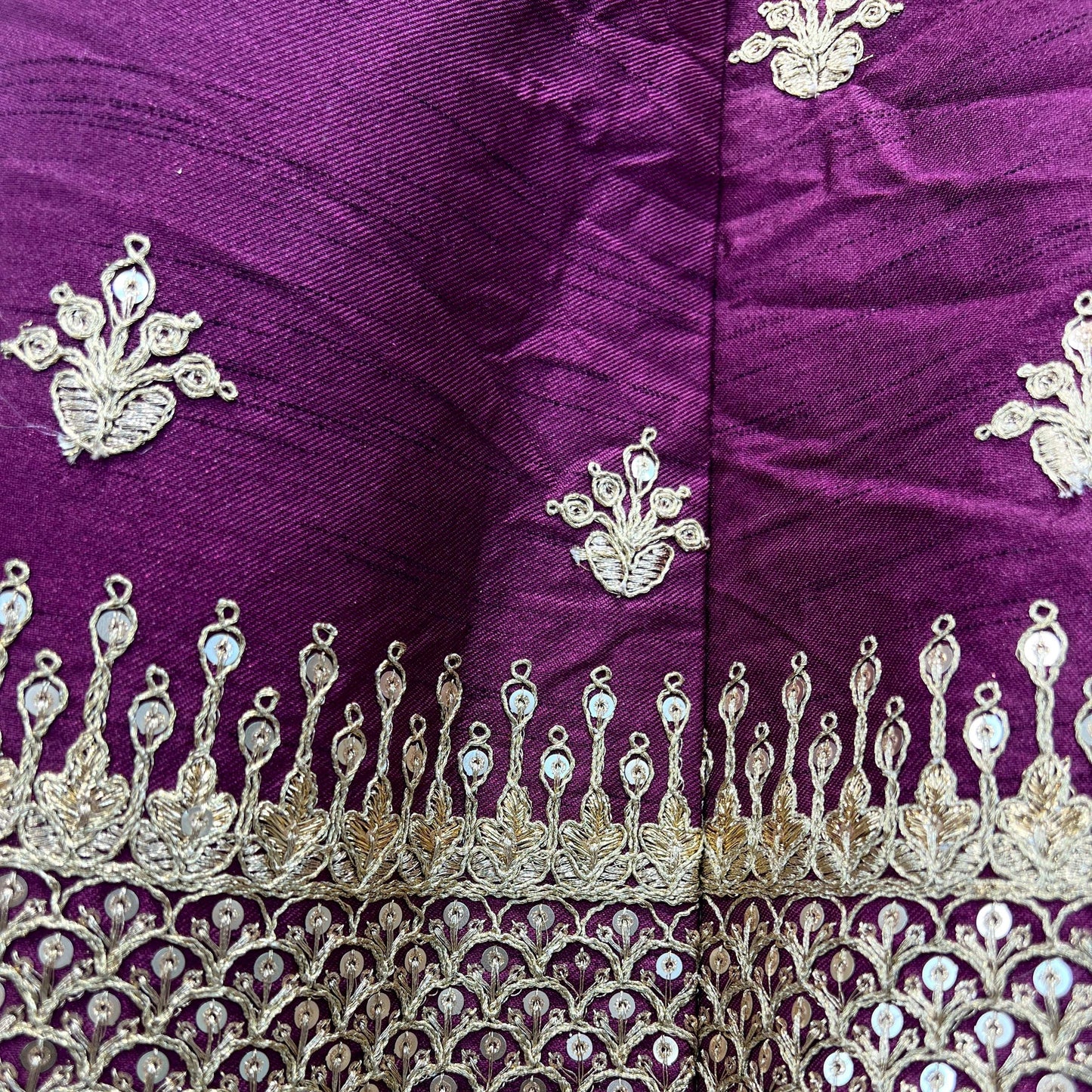 Royal Baggi - Raw Silk 20 Kali Flared Minimal Designer Lehenga - Regal Merlot