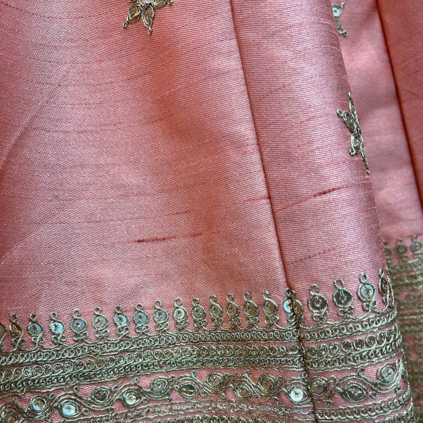 Royal Baggi - Raw Silk 20 Kali Flared Minimal Designer Lehenga - Blush Coral