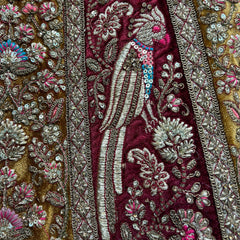 Rajgharana - The Rajwadi Parrot Gold Bridal Lehenga