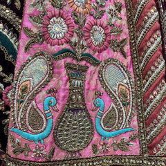 Rajgharana - The Multicolor Peacock Rajwadi Bridal Lehenga