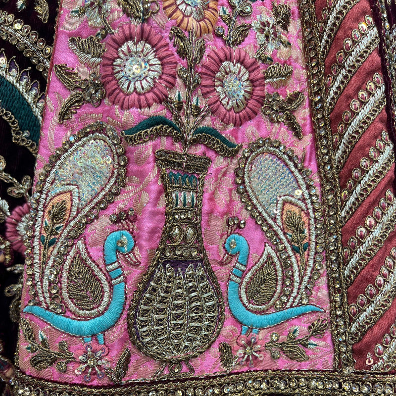 Rajgharana - The Multicolor Peacock Rajwadi Bridal Lehenga