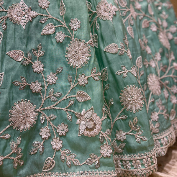 Aisha - Jimmy Choo Handwork Partywear Lehenga JMS Studio {{ Royal Red Bridal Lehenga}}