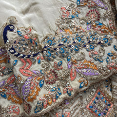 Rosé - Wedding Trousseau in Pastel Hues Double Dupatta Silk Bridal Lehenga - JMS Studio