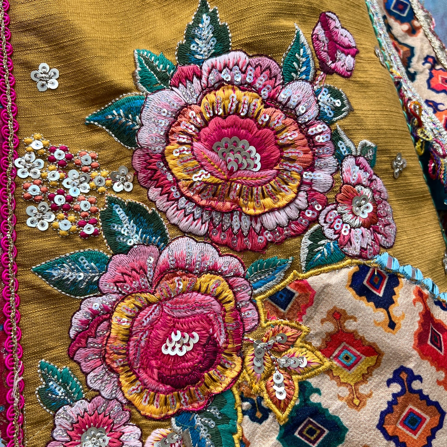 Shringaar: Multicolor Banarasi Silk Lehenga with Intricate Silk Work Blouse