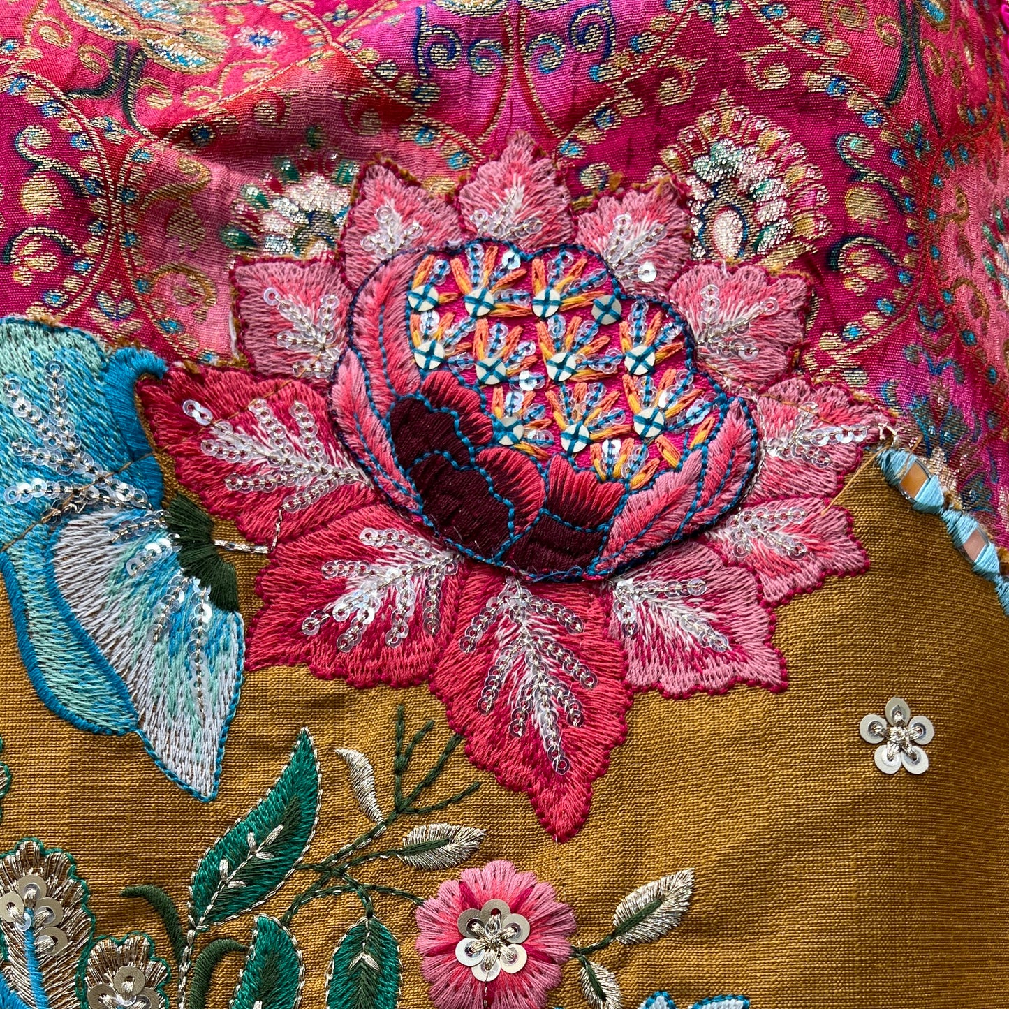 Shringaar: Multicolor Banarasi Silk Lehenga with Intricate Silk Work Blouse