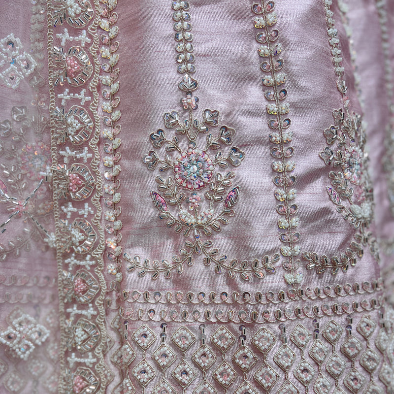 Rosé - Wedding Trousseau in Pastel Hues Blush Pink Lehenga JMS Studio {{ Royal Red Bridal Lehenga}}