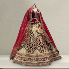 Rajgharana - The Velvet Chiku Bridal Lehenga - JMS Studio