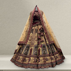 Amrapali - The Royal Gold Rajwadi Bridal Lehenga - JMS Studio