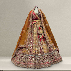 Rajgharana - The Rajwadi Parrot Gold Bridal Lehenga
