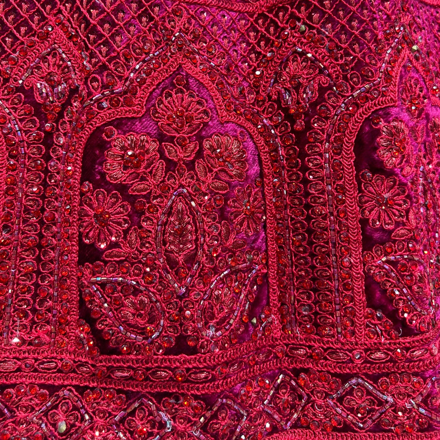 JMS Studio Red Couture Handwork Lehenga for Reception for Bride