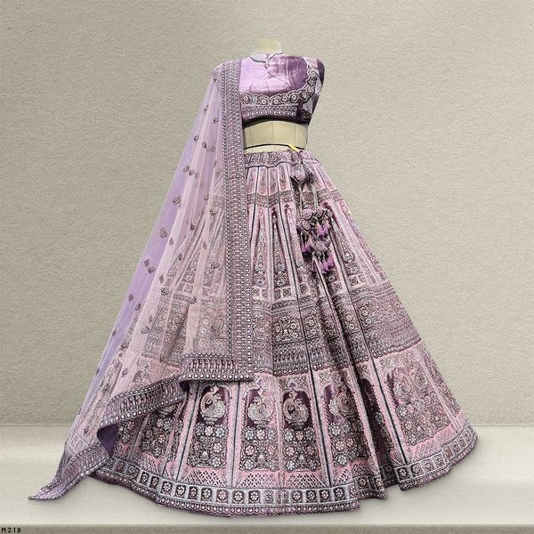 Damsel - 16 Kali Flared Lavender Color Lehenga With Designer Choli