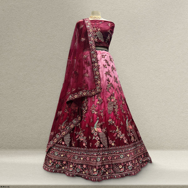 Padmini - Meenakari Work Net Partywear Lehenga Choli - JMS Studio