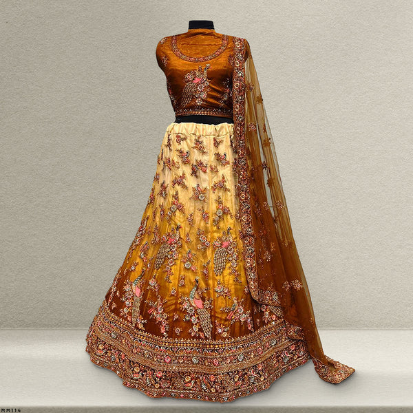 Padmini - Meenakari work Net Partywear Lehenga Choli - JMS Studio