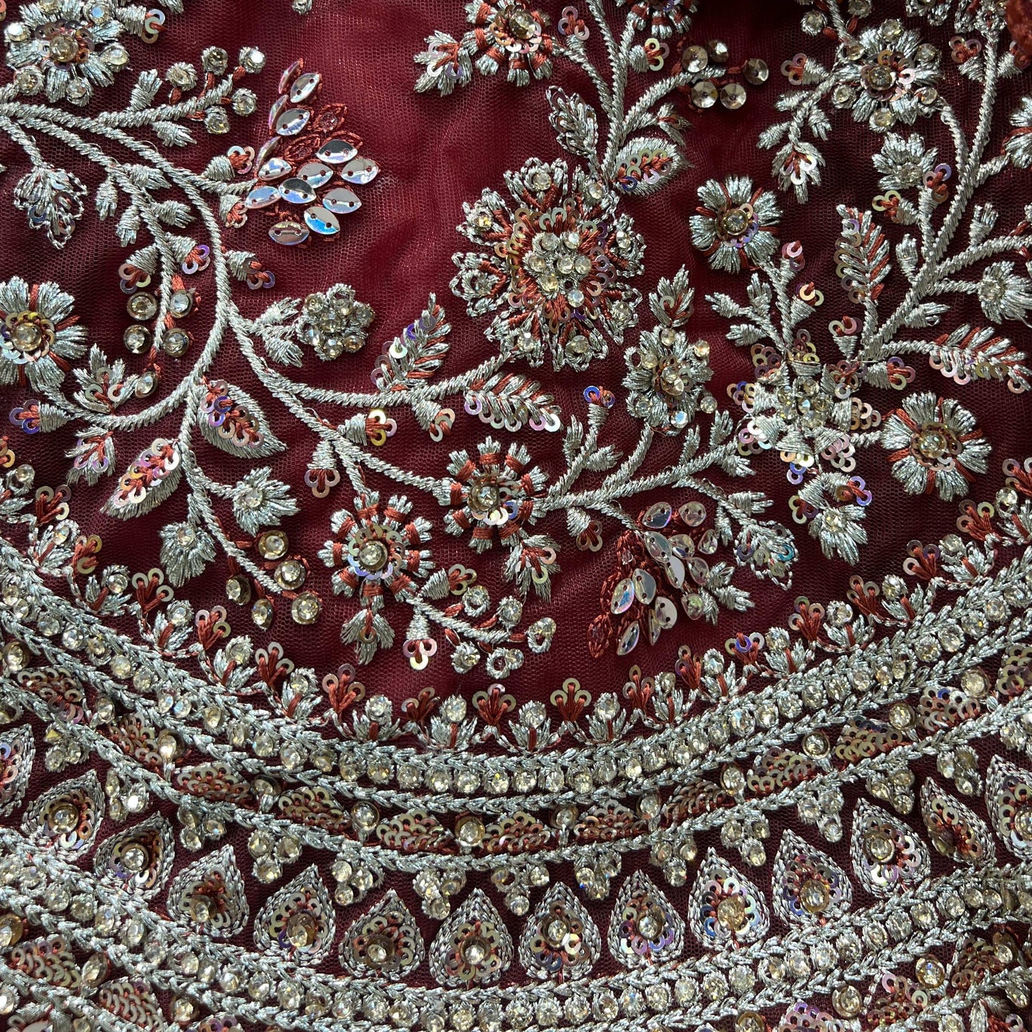 Jazzagals - The Modern 18 Kali Flared Lehenga for Reception for Bride Rust Orange