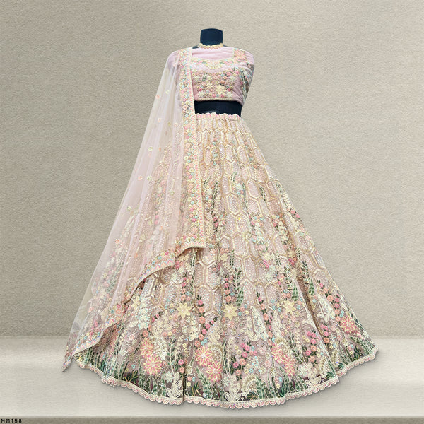 Cherry Blossom - Multicolor Carnival Lehenga With Designer Blouse