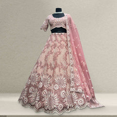 Cherry Blossom - Pink Reception Engagement Lehenga With Designer Blouse
