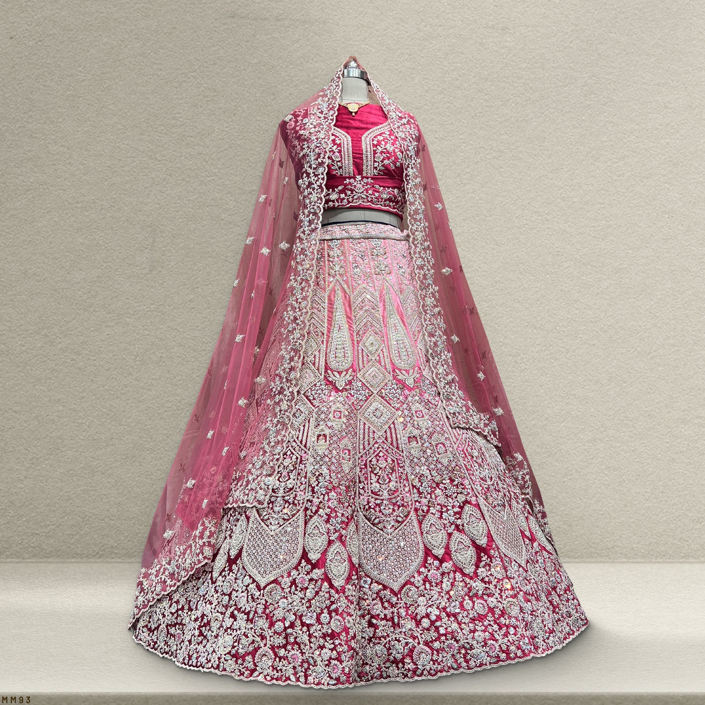 Rosé - Wedding Trousseau in Pastel Hues Pink Ombre Lehenga
