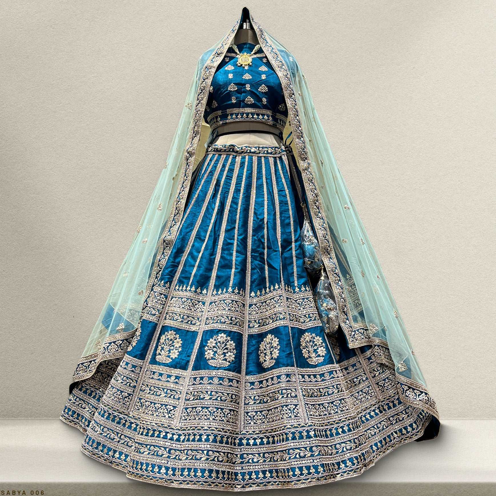 Dulhan in Blue Lehenga Elegance Celebrity Inspired Royal Baggi Collec JMS Studio