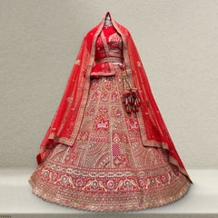 Dulhan in Red Lehenga Elegance: Celebrity-Inspired Royal Baggi Collection