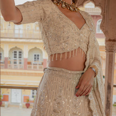 Rosé - Wedding Trousseau in Pastel Hues JMS Studio {{ Royal Red Bridal Lehenga}}