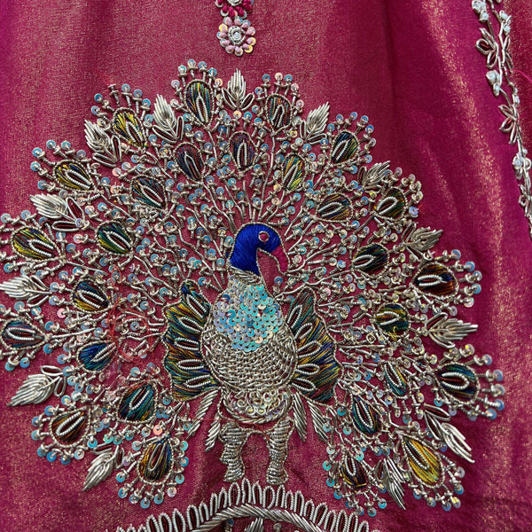 Amrapali - Tissue Silk Zardosi Handwork Royal Look Designer Lehenga