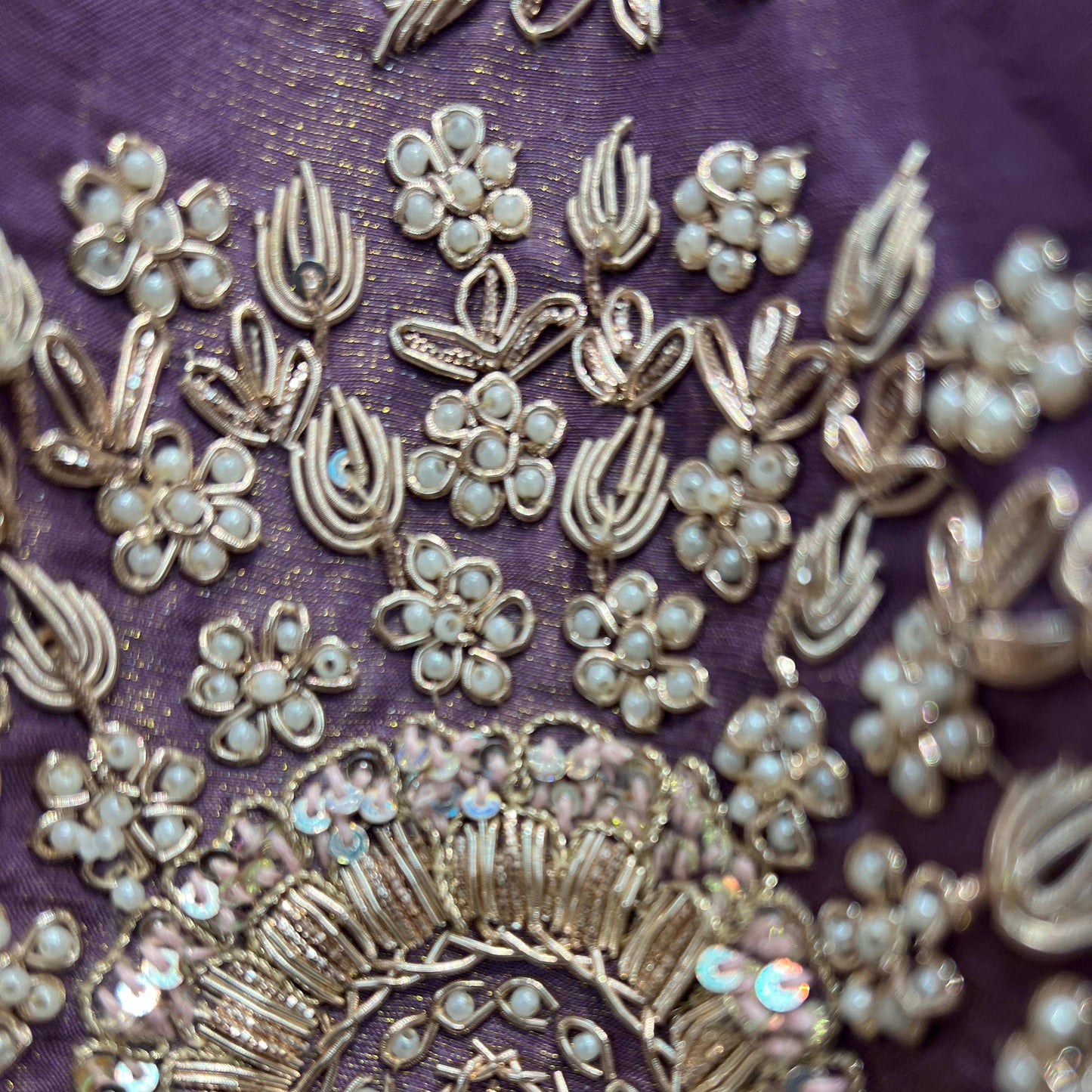 Amrapali - Tissue Silk Zardosi Handwork Lavender Royal Look Designer Lehenga