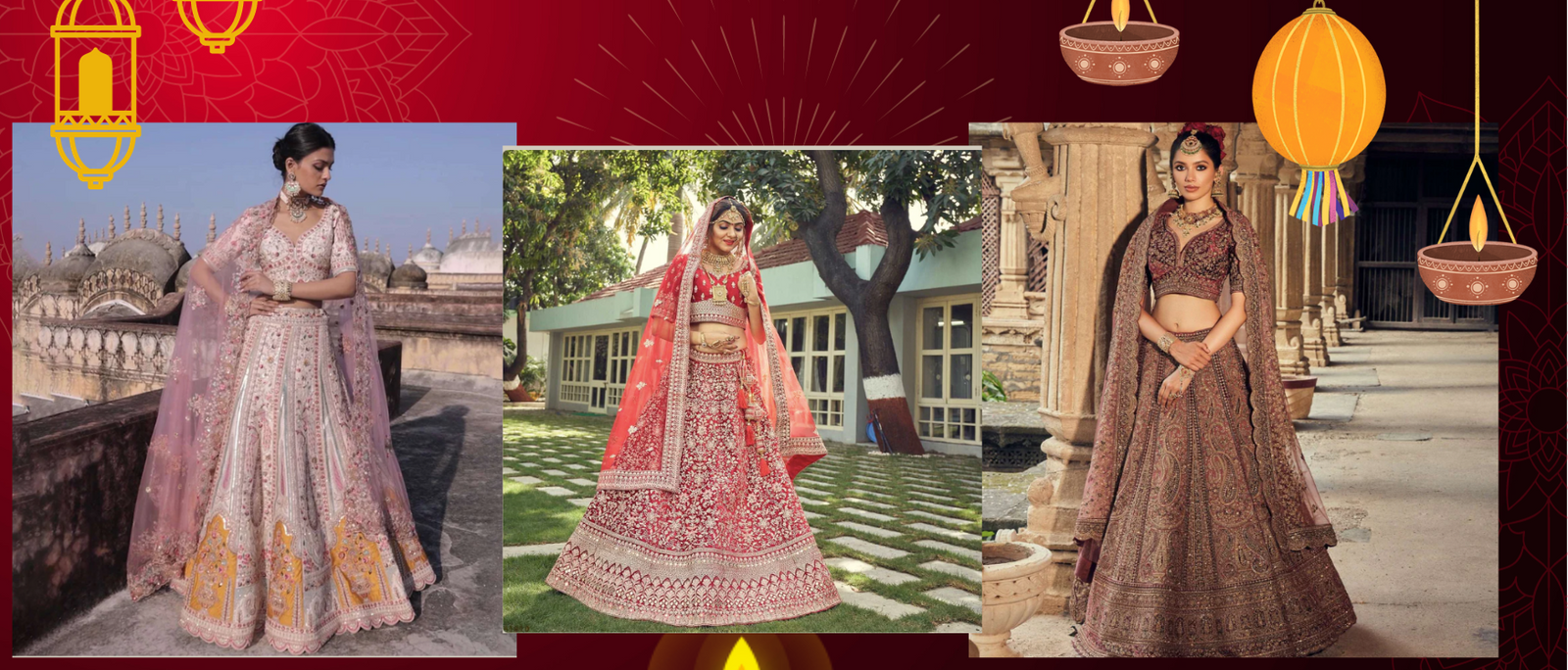 Diwali 2023 fashion trends featuring elegant lehengas in vibrant colors for the festive season